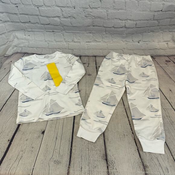 Ben Ben Sailboat Pattern Pima Cotton Pajama Set - Picture 1 of 6